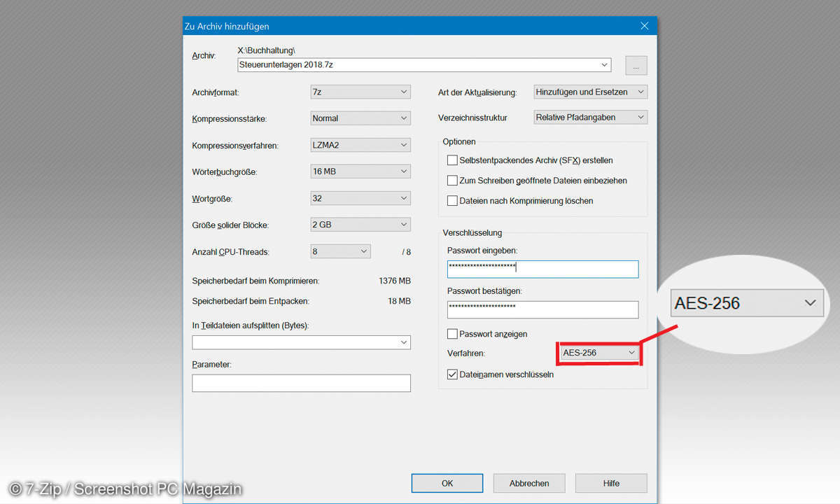 7-Zip optimal nutzen - Tipp 3