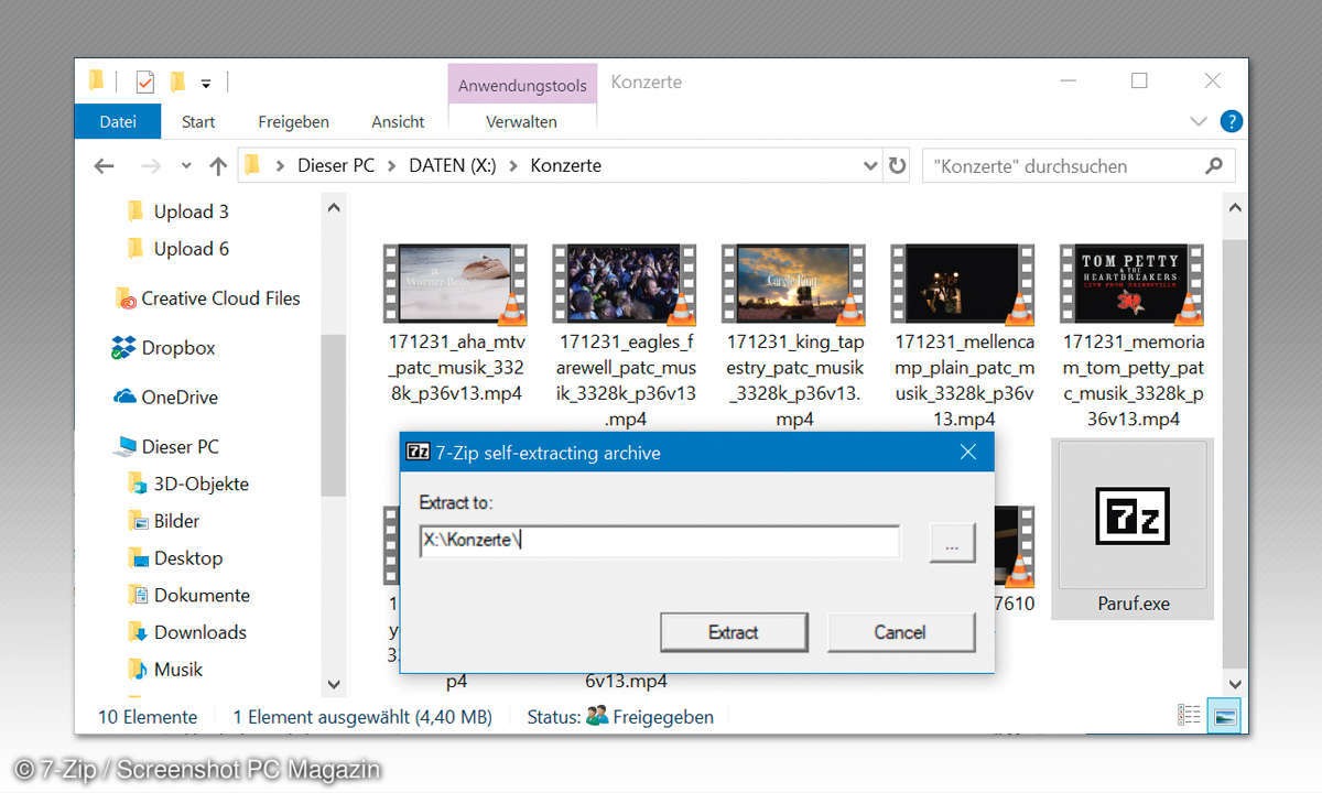 7-Zip optimal nutzen - Tipp 4