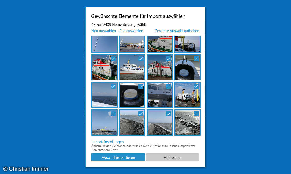 windows 10 fotos app import
