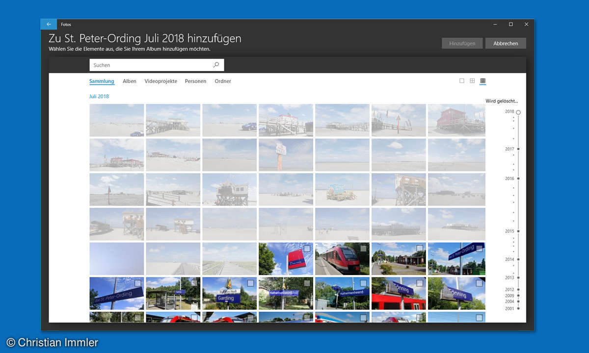 windows 10 fotos app album