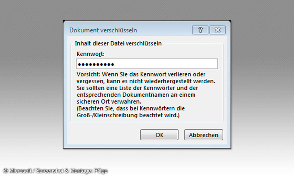Excel-Daten sicher verbergen - Kennwort