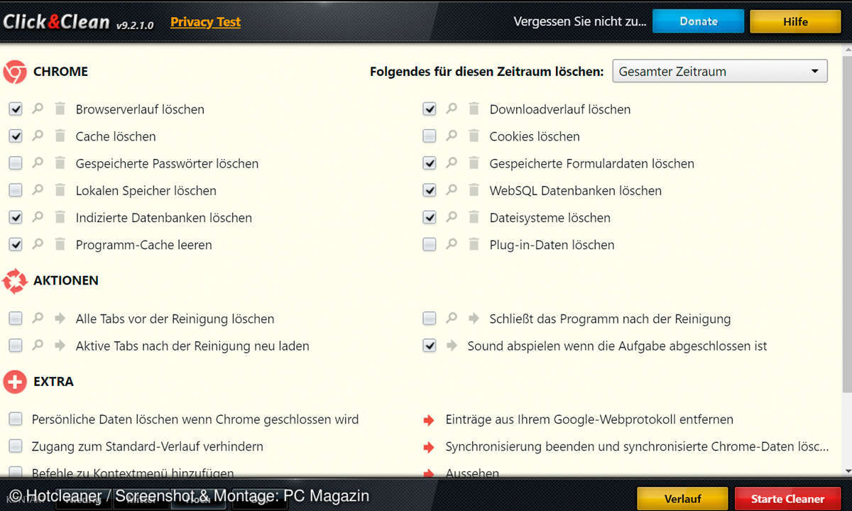 Sicherheitstipps für Browser-Addons: Click&Clean