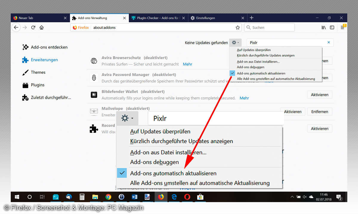 Sicherheitstipps für Browser-Addons: Firefox Addons automatisch aktualisieren