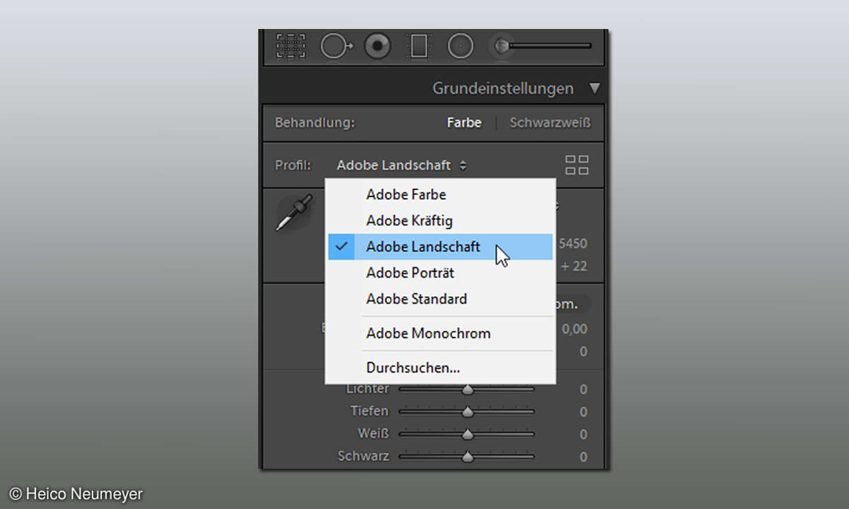 Adobe Landschaft Bildprofil