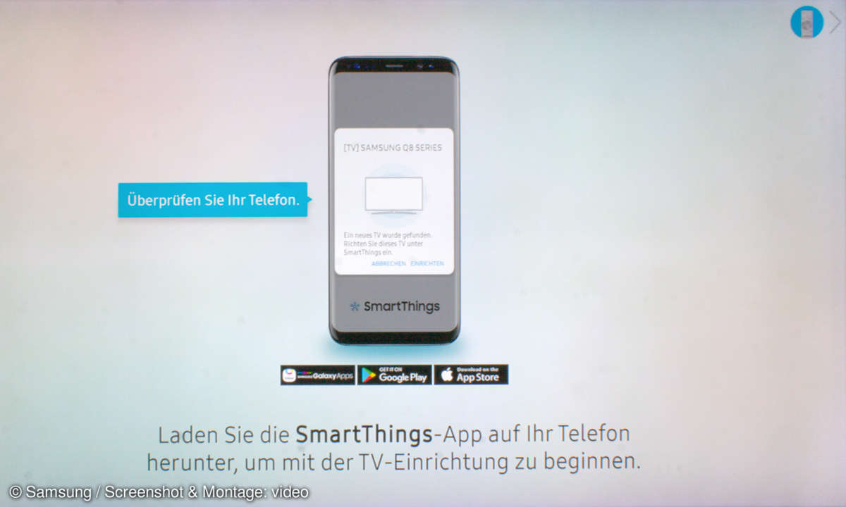 Samsung 65Q8DN im Test - Smart Things App