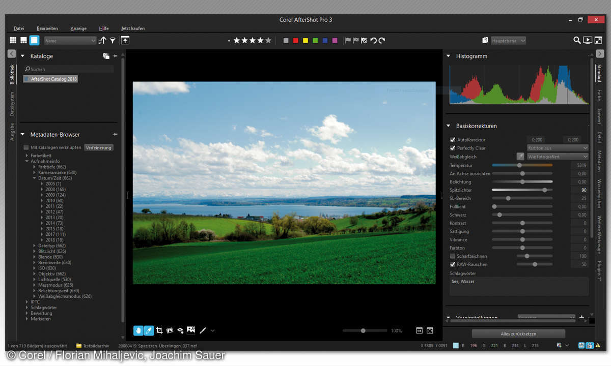 5 Bildbearbeiter im Test: Corel AfterShot Pro 3
