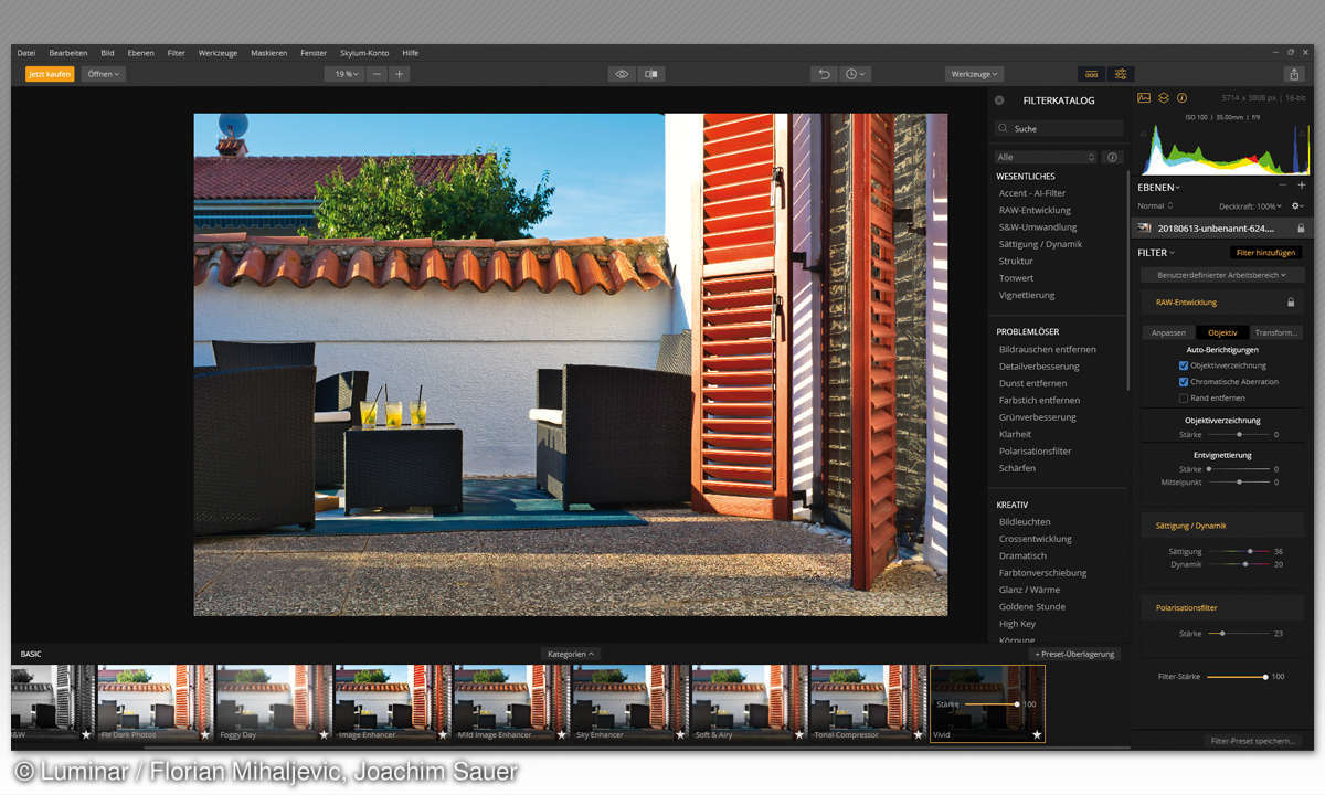 5 Bildbearbeiter im Test: Skylum Luminar 2018