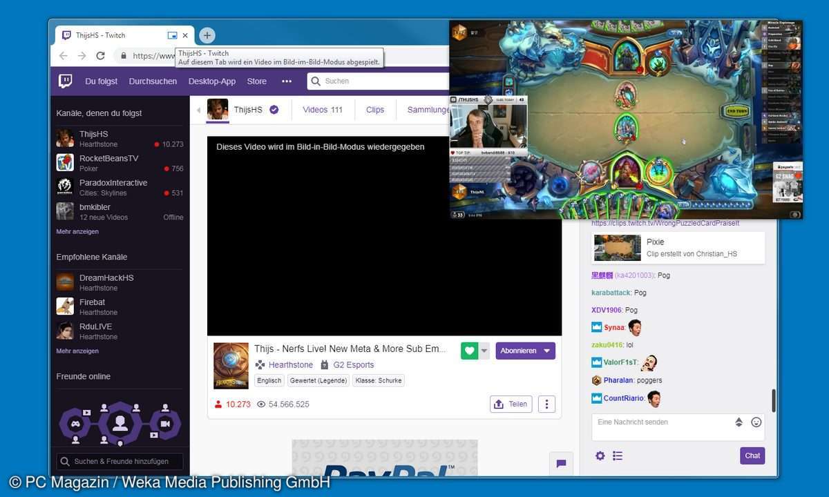 twitch picture in picture chrome