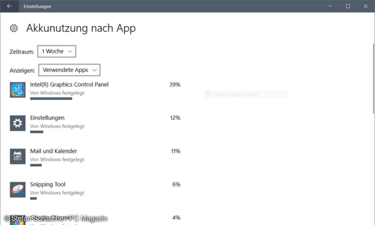 windows programme akkuverbrauch
