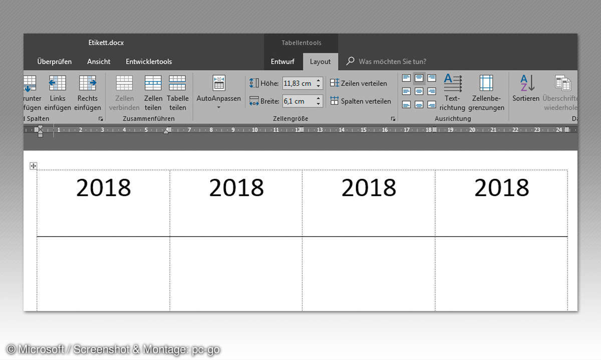 Word: So gestalten Sie selbst Ordnerrücken - Trennlinien