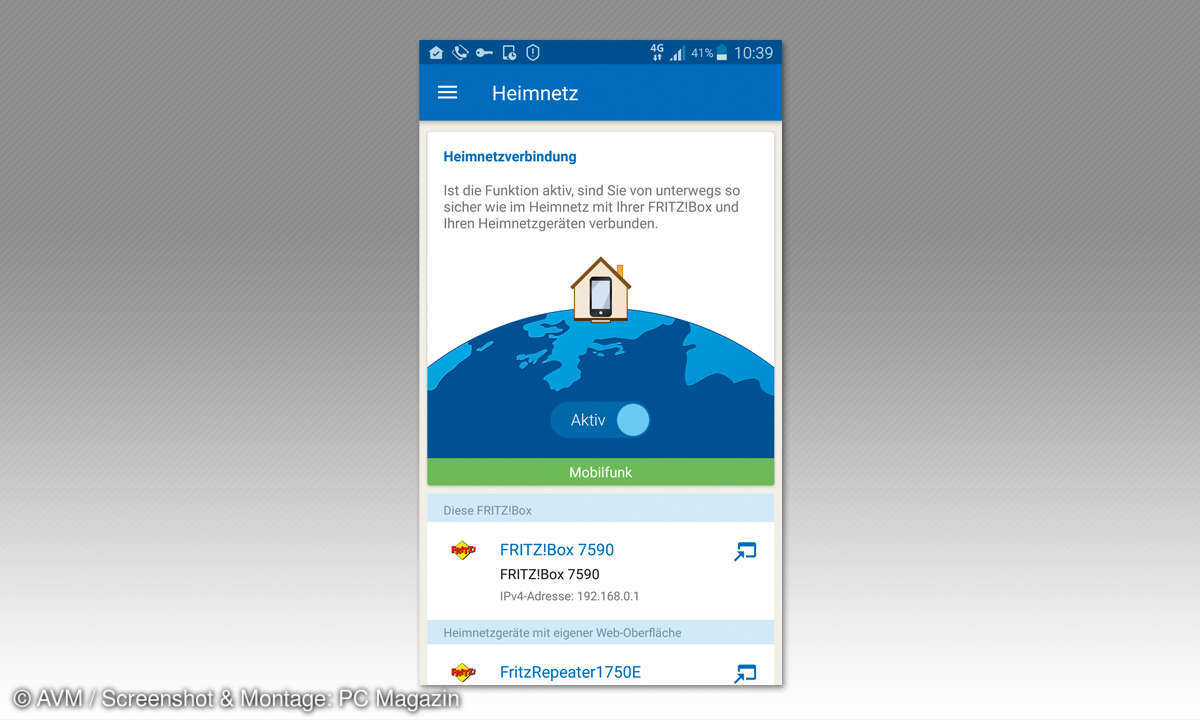 Telefonie im Heimnetz - Myfritz App 2