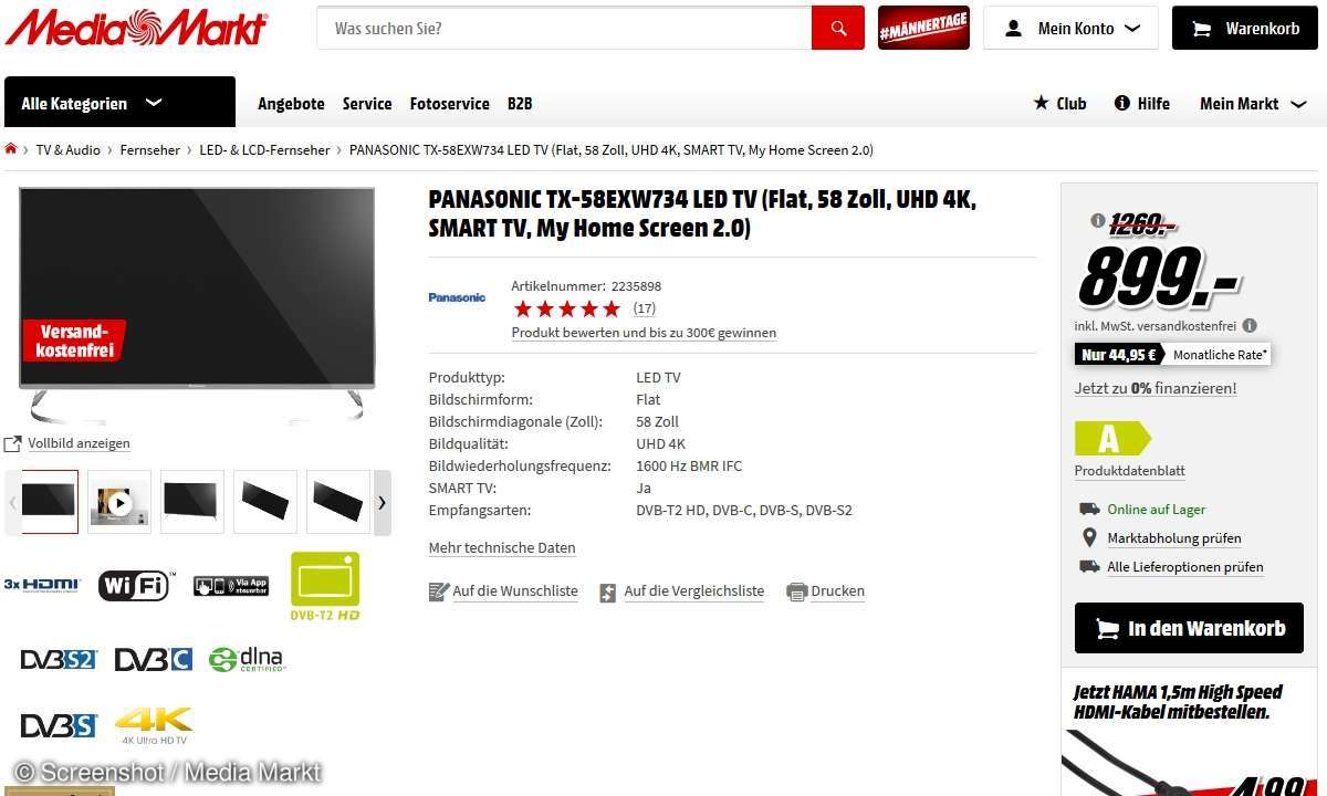 Panasonic TX-58EXW734