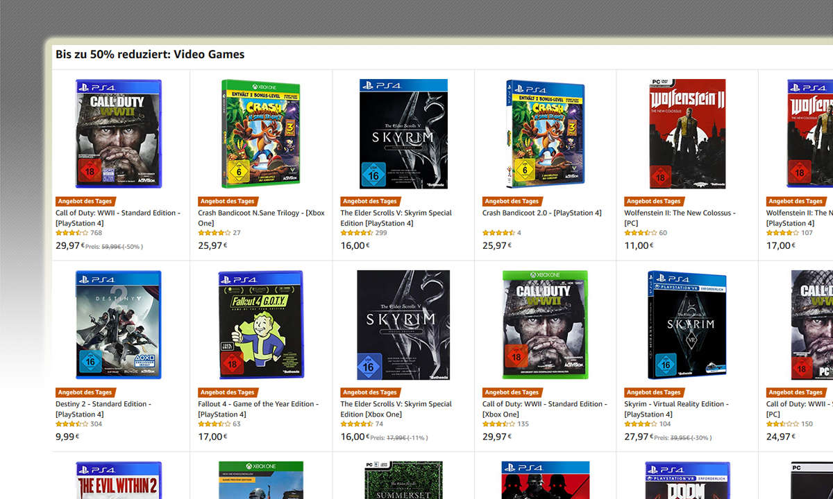 Spiele-Angebote bei Amazon