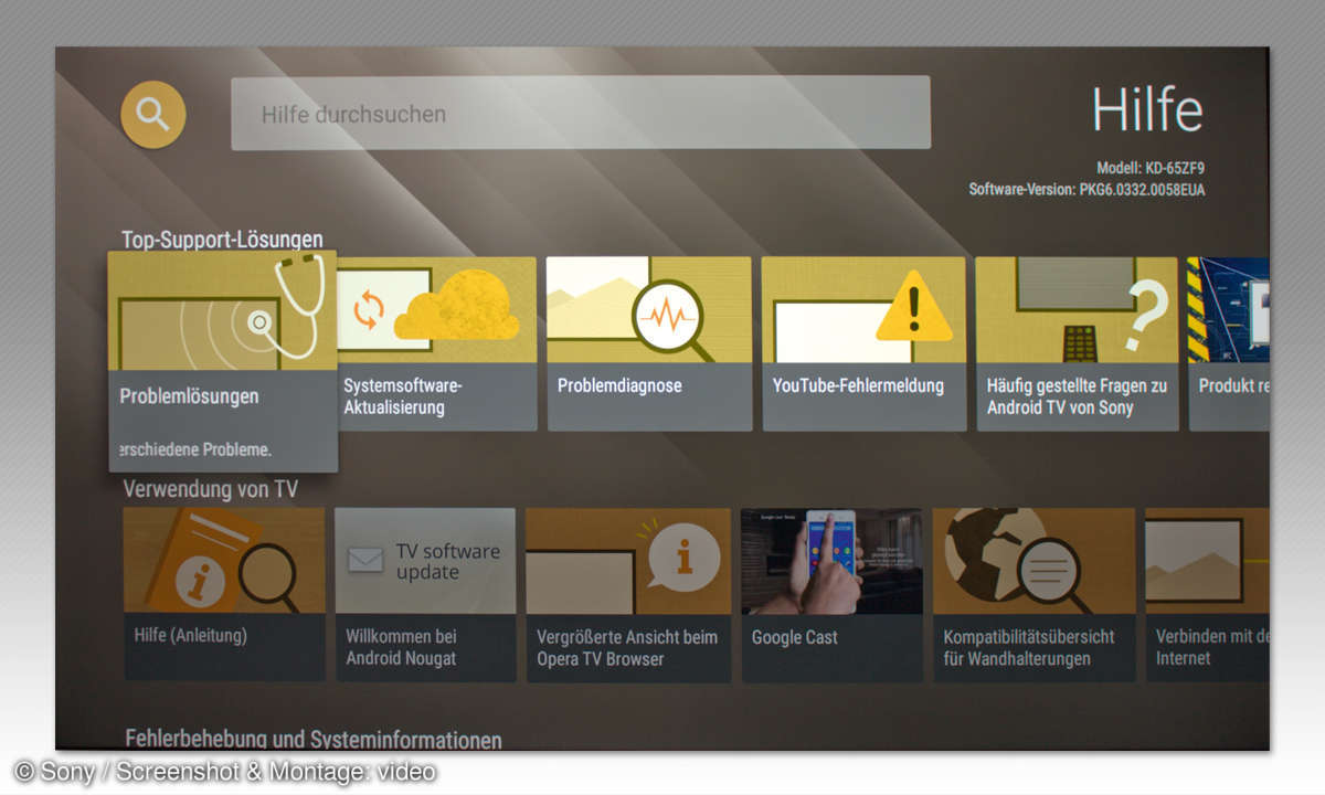 Sony KD-65ZF9 im Test - Screen