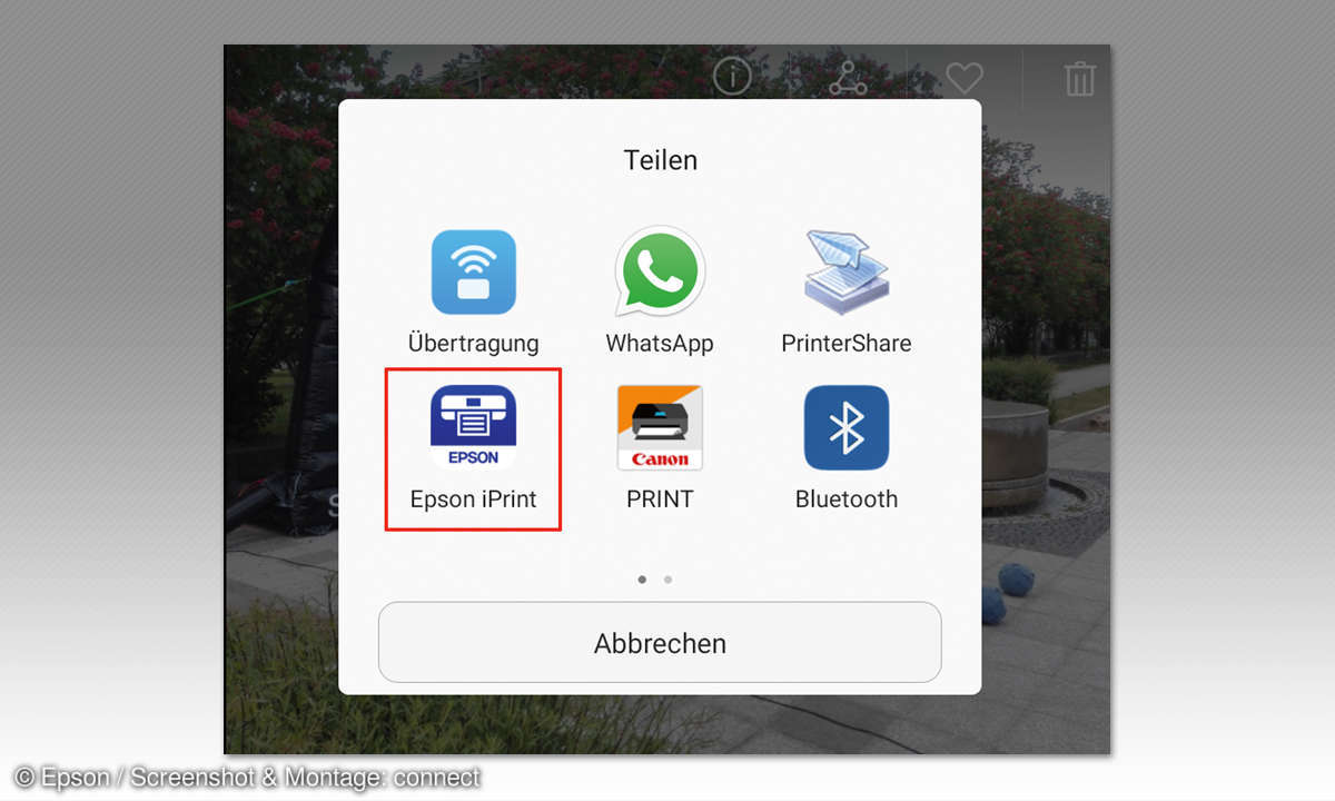 Drucken vom Android-Smartphone - Epson App iPrint