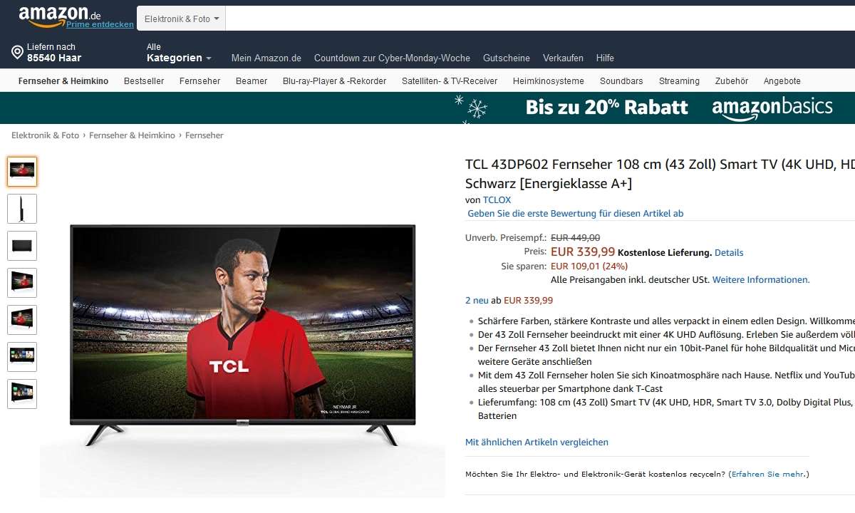 TV-Angebot 16.11.2018