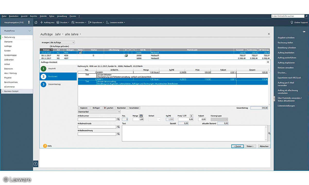 lexware-faktura-auftrag-2019_screenshot