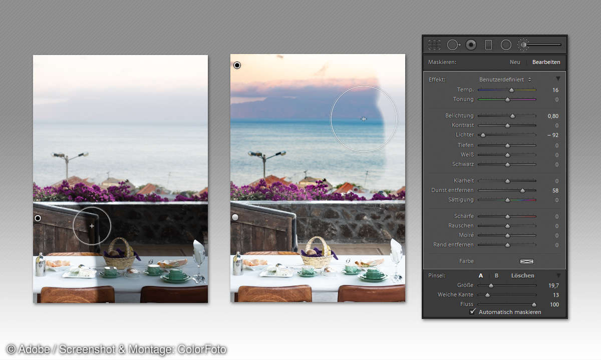 Lightroom: So können Sie RAW-Dateien gezielt nachbessern - Korrekturpinsel