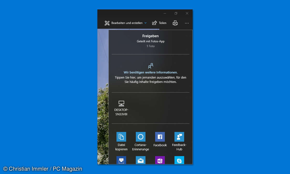 windows 10 datei via bluetooth teilen