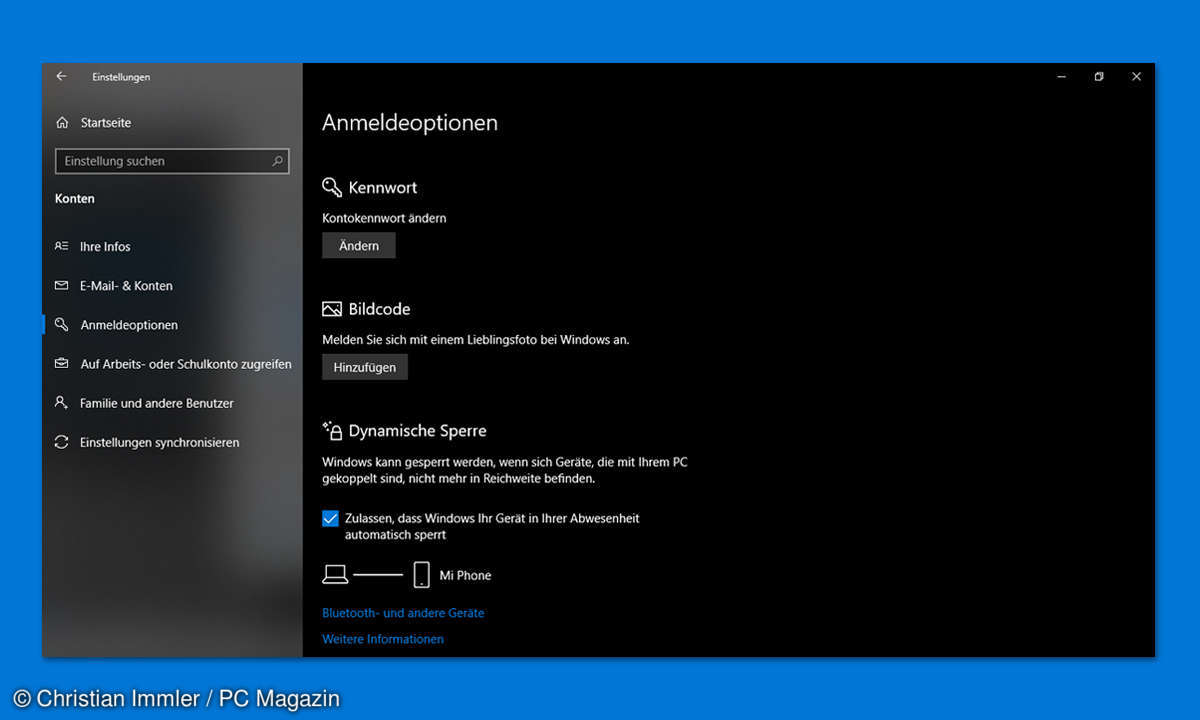 windows 10 dynamische sperre