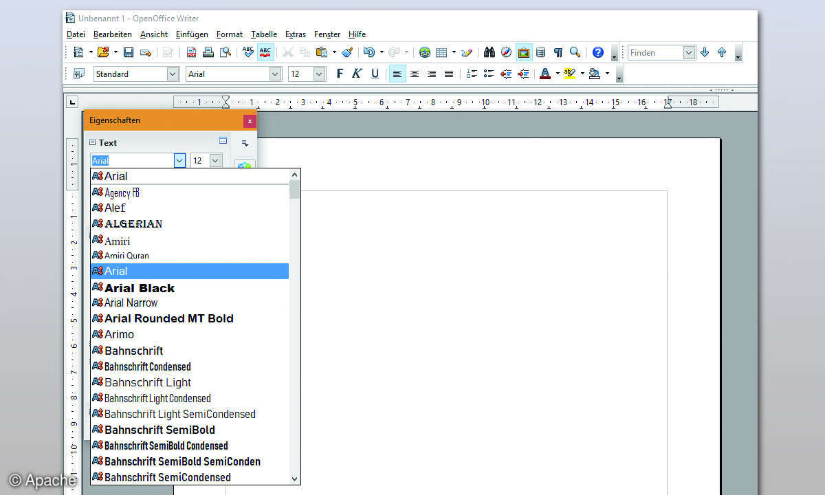 Schriftart Open Office Briefvorlage erstellen