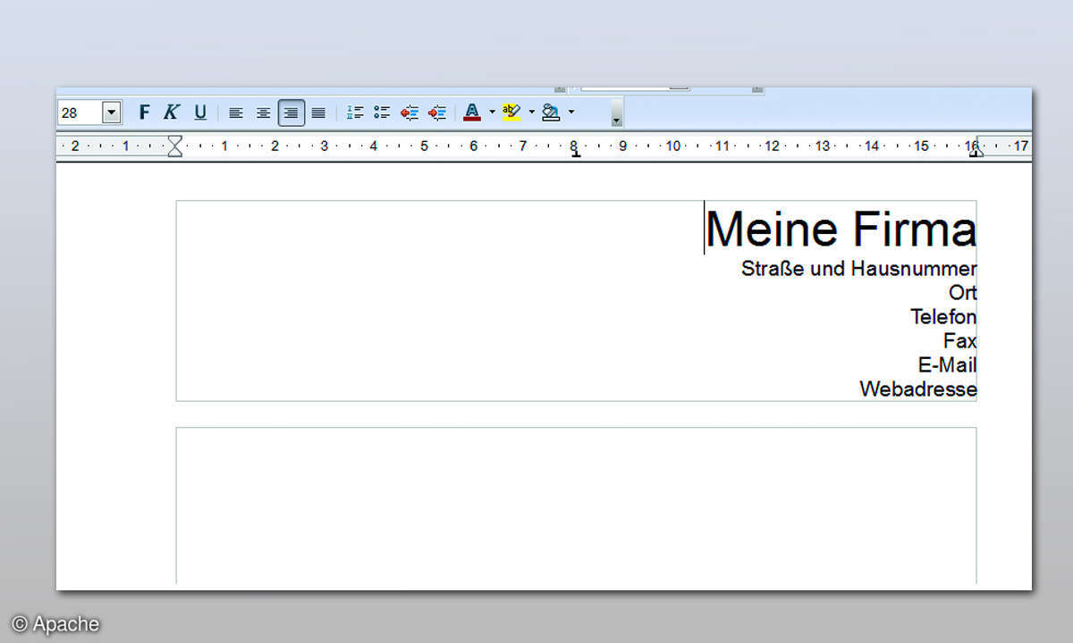 Briefkopf Open Office Briefvorlage erstellen