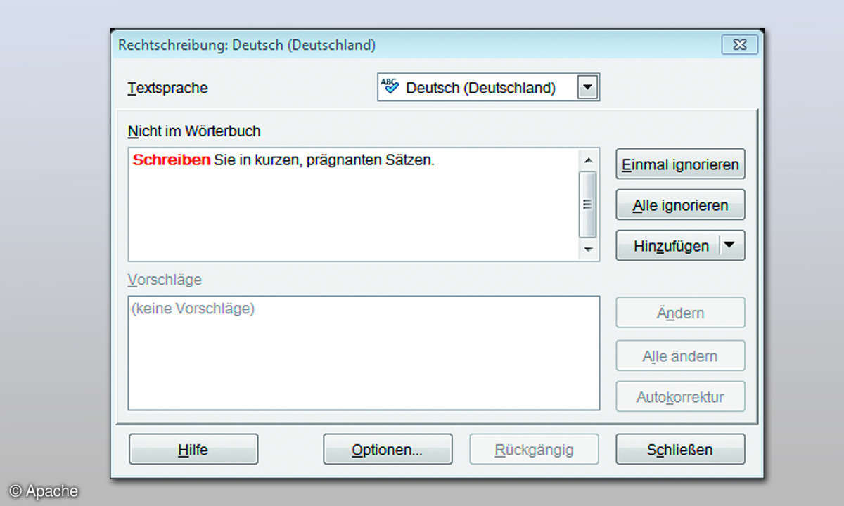 Rechtschreibung Open Office Briefvorlage erstellen