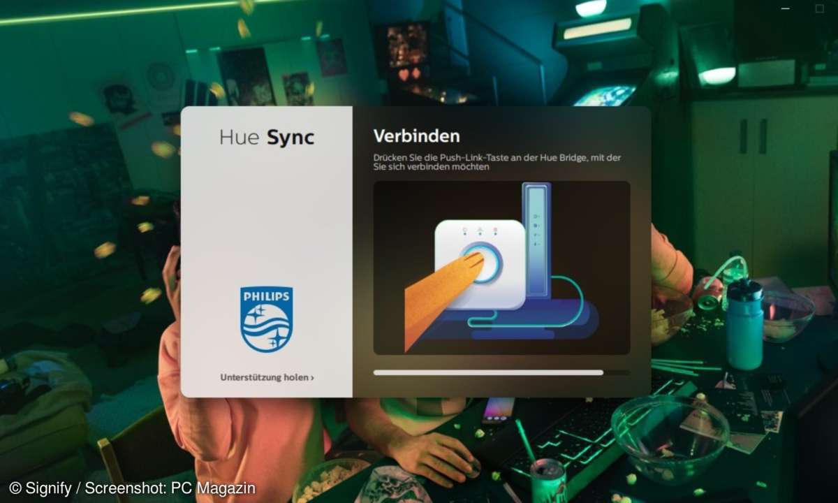 hue sync bridge verbinden