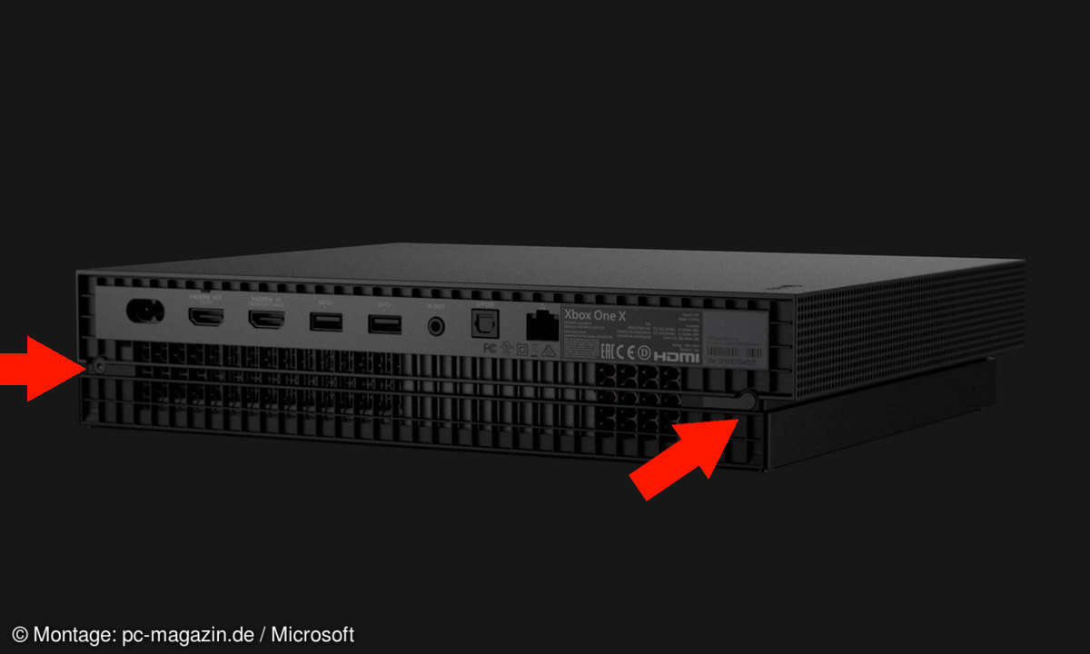 Xbox One X mit interner SSD: Gehäuse öffnen