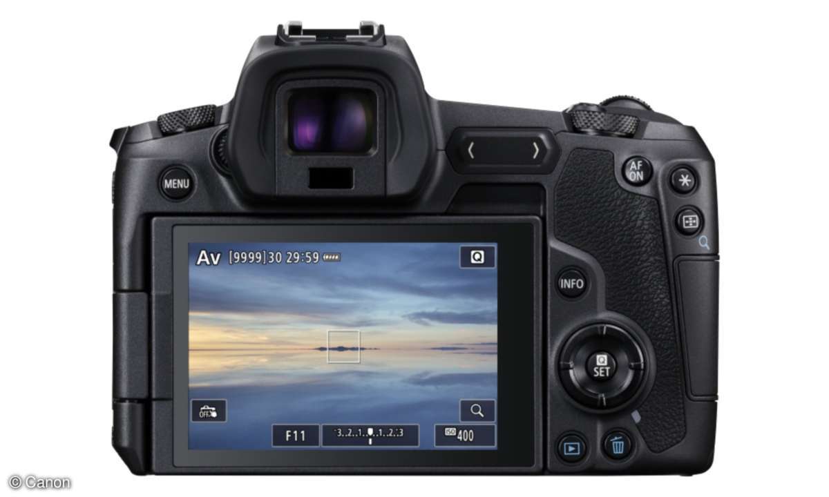 Die Canon EOS R hat eine Touch-Bar