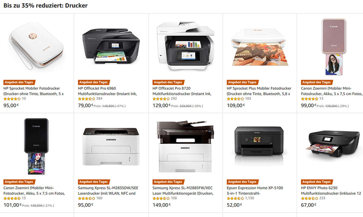 Amazon: Drucker im Angebot