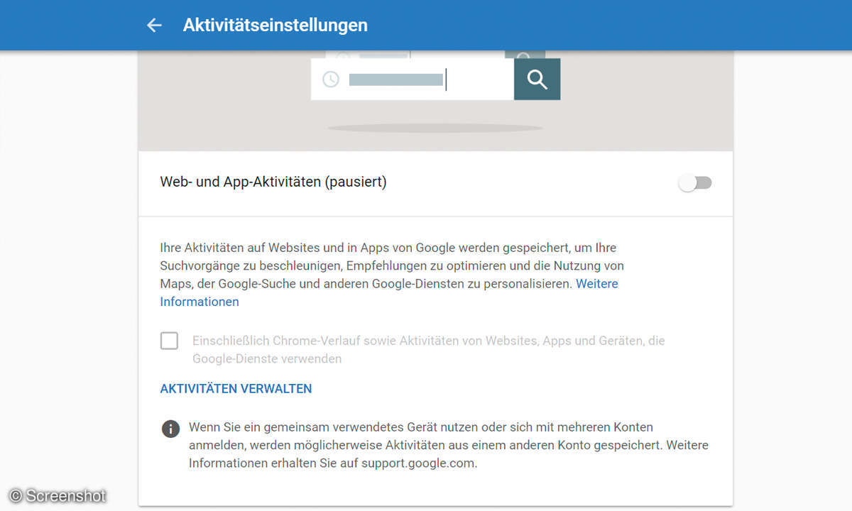 Google-Spionage ausschalten