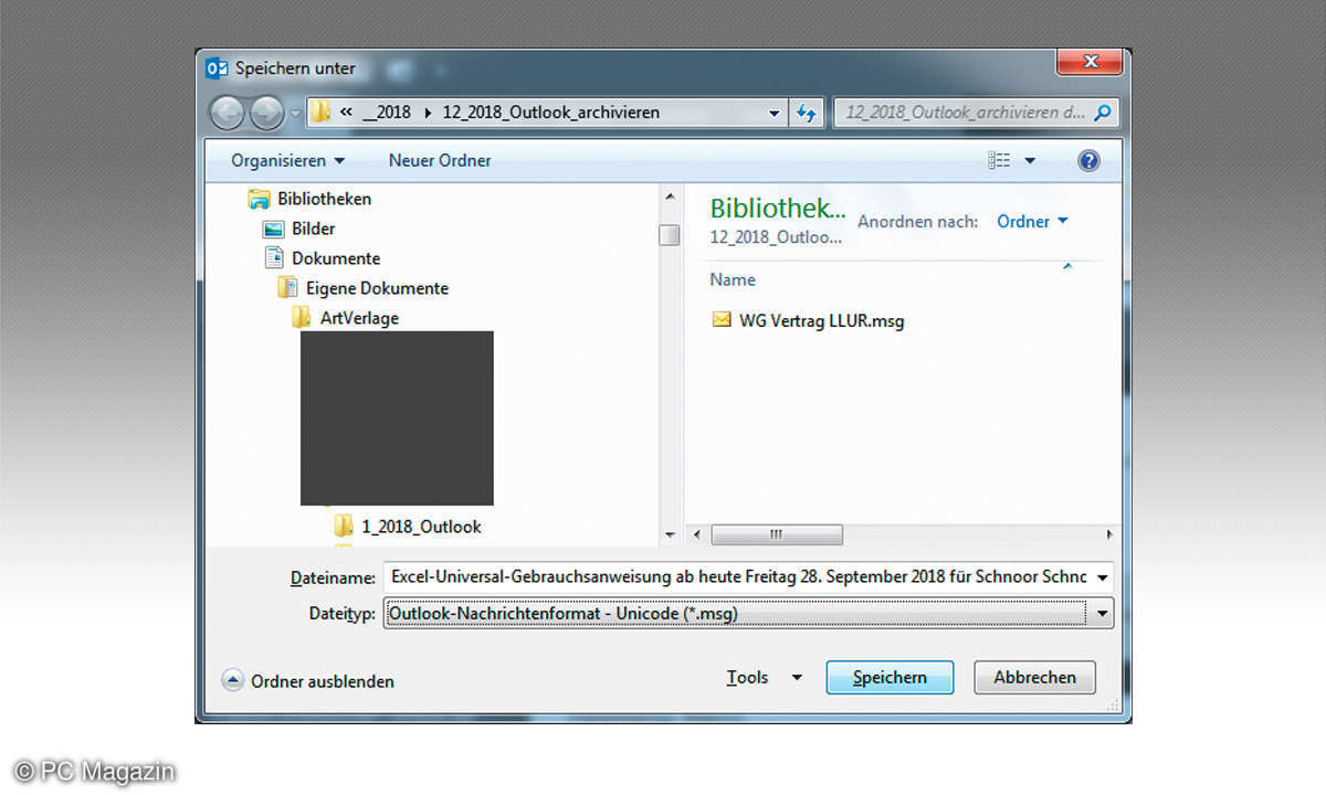 Outlook Archiv erstellen