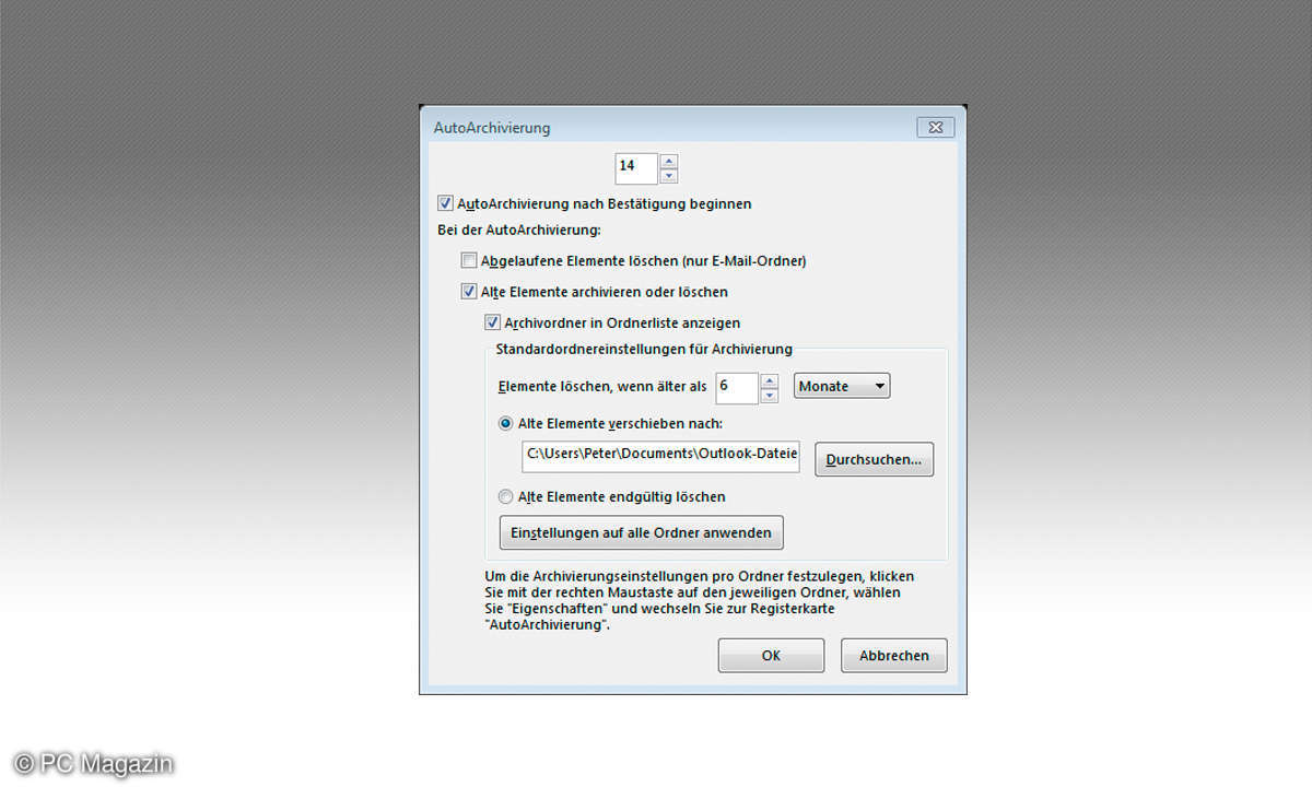 Outlook Archiv erstellen