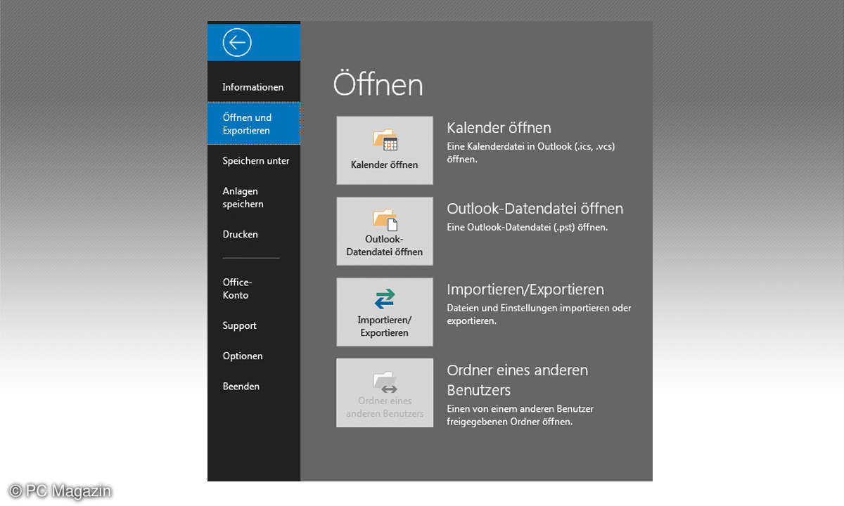 Outlook Archiv erstellen