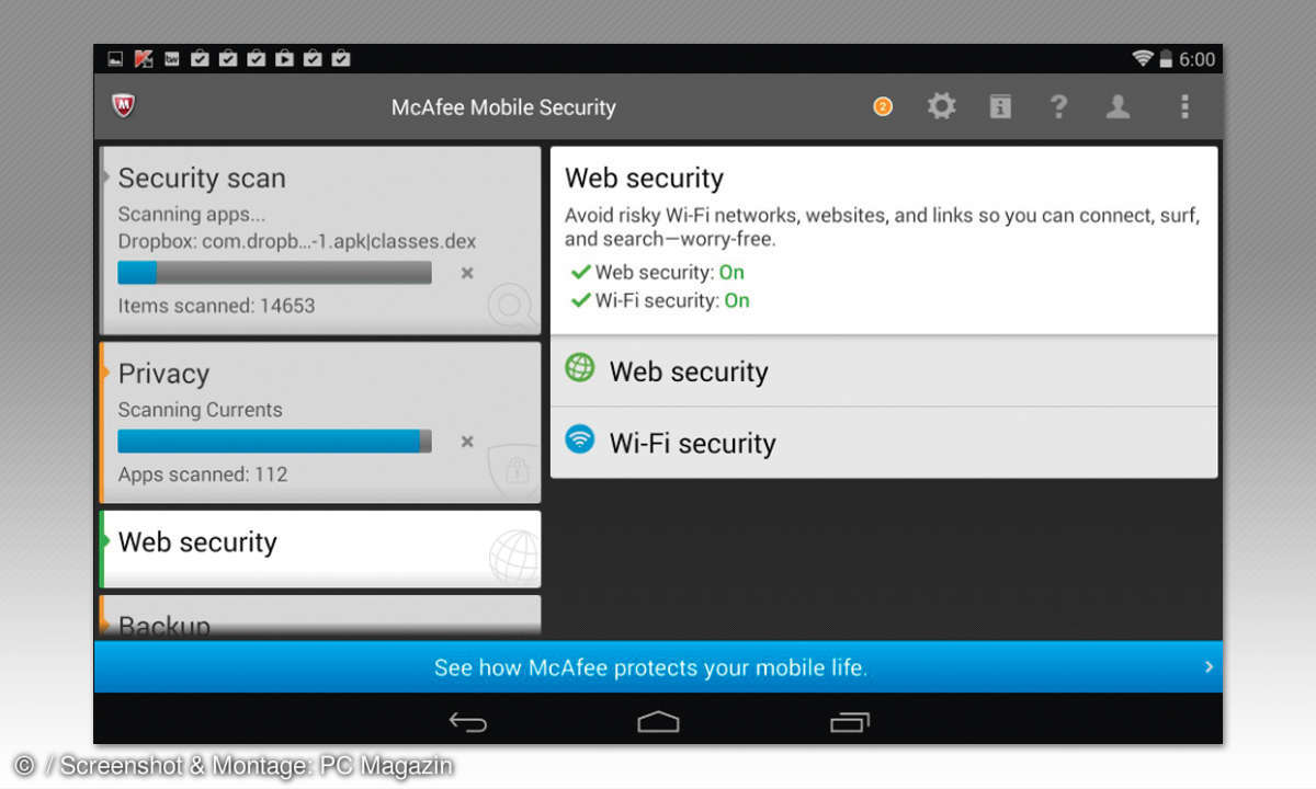 Android Antiviren-Apps Vergleich: McAfee
