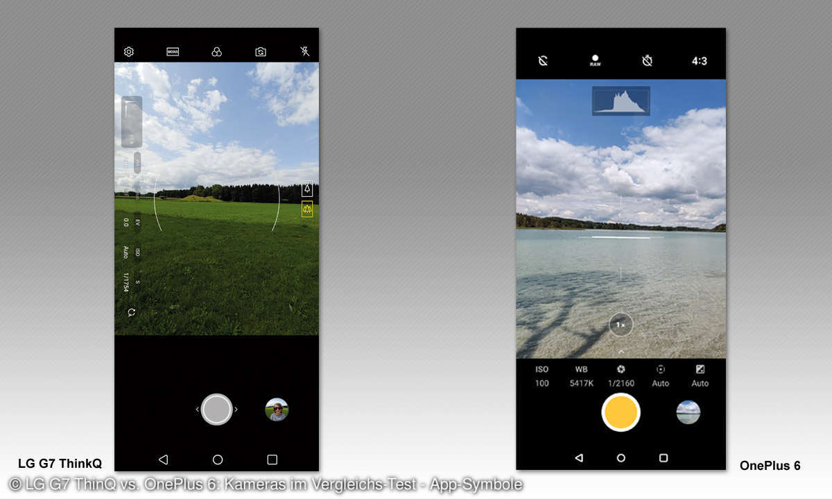 LG G7 ThinQ vs. OnePlus 6: Kameras im Vergleichs-Test - App-Symbole
