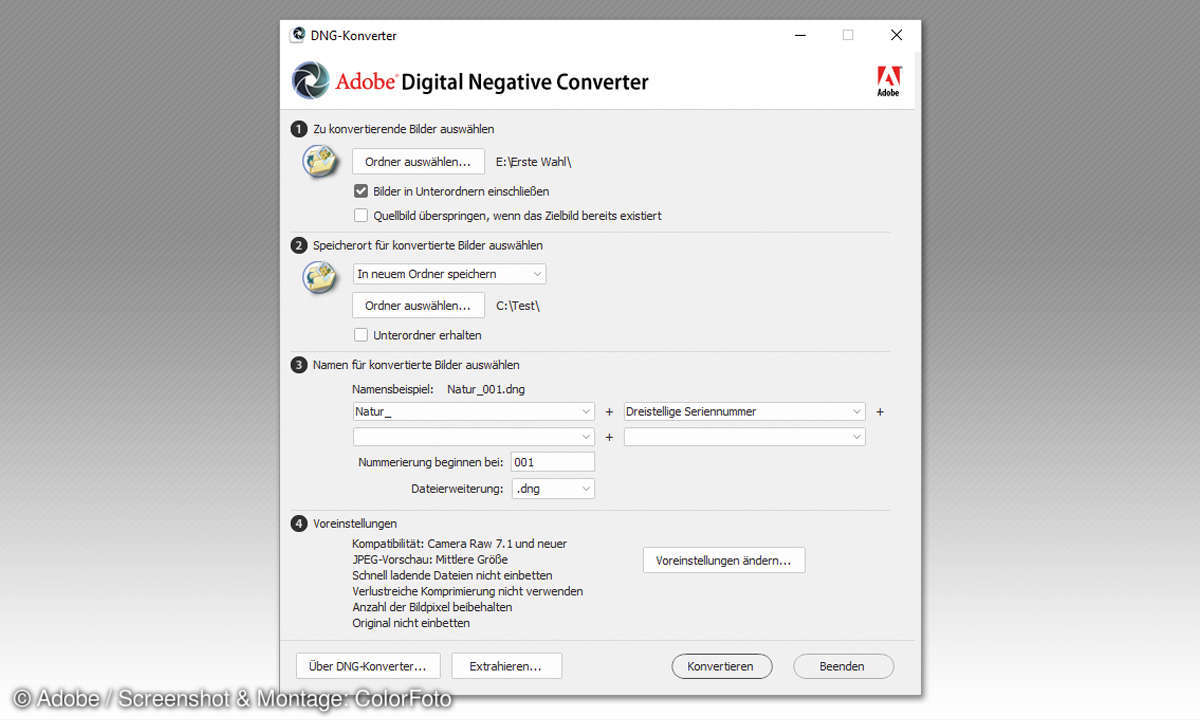 DNG Format nutzen - das müssen sie wissen - Adobe Digital Negative Converter