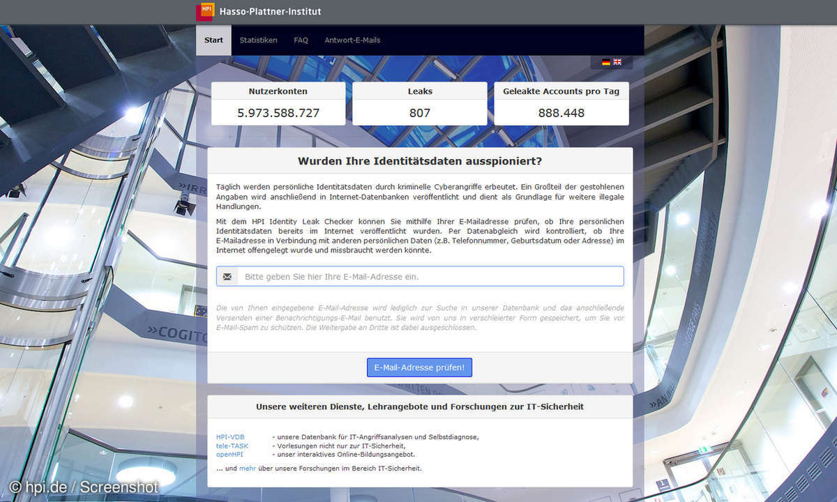 datenklau hpi identity leak checker