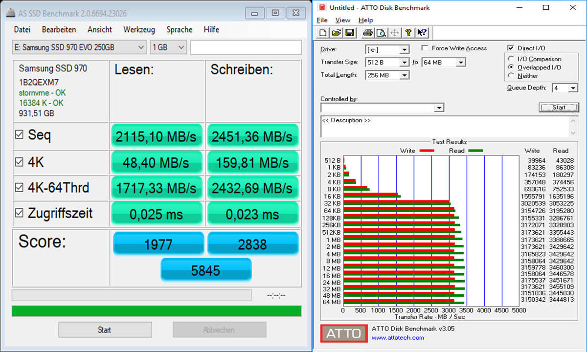 Samsung 970 Evo Plus im Test