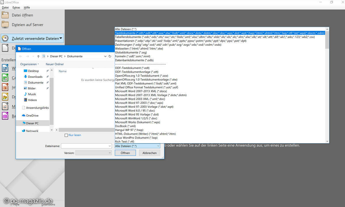OpenOffice-Dateien in Word öffnen und andersrum