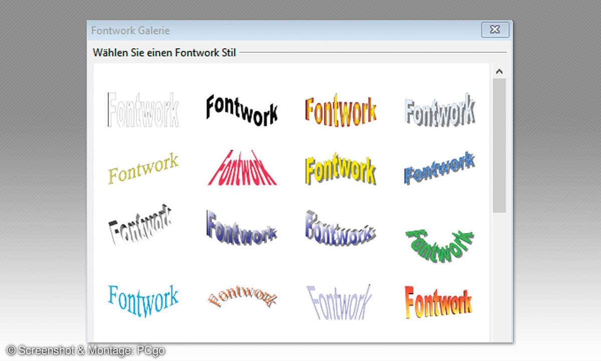 Visitenkarten mit Draw - Fontworks