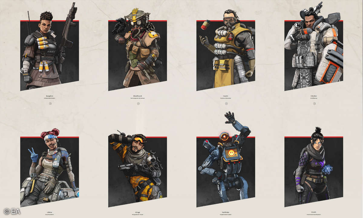 Apex Legends: Fähigkeiten aller Legenden / Helden