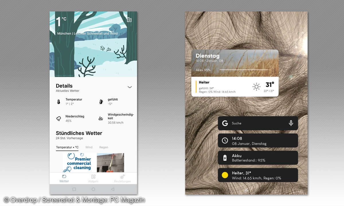 Wetter-App: Overdrop 1.0.1 im Test