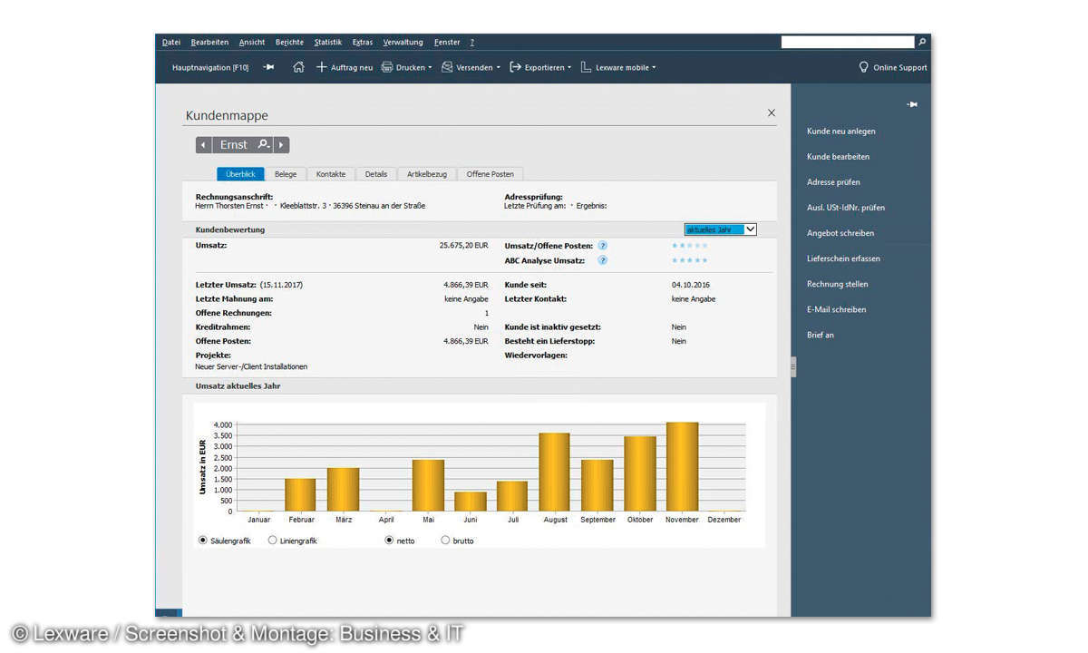Lexware financial office 2019 im Test - Screenshot