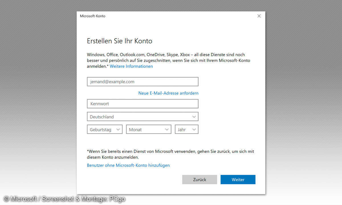Windows 10: Sicher einstellen - so geht's - Lokales Konto