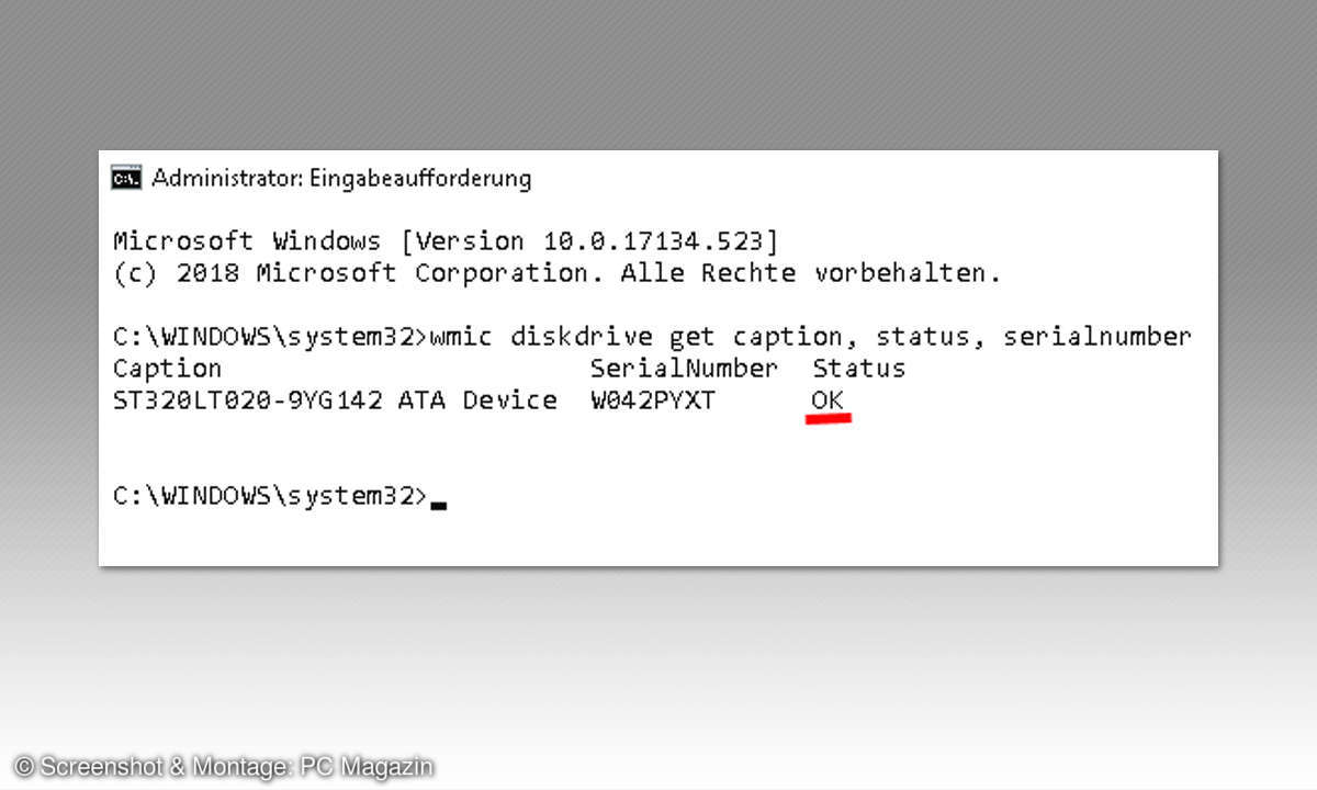 HDDs & SSDs: Festplatte mit Hilfe von SMART auf Fehler überprüfen - Windows Bordmittel