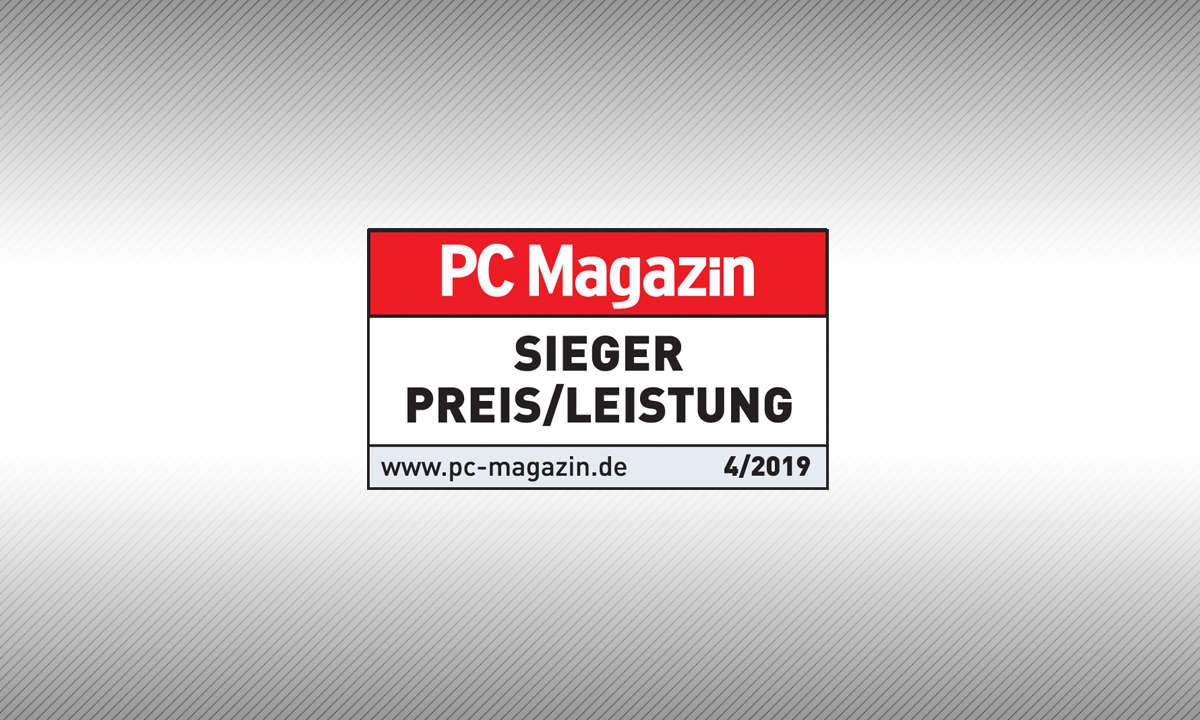 Testsiegel PC Magazin Sieger Preis/Leistung