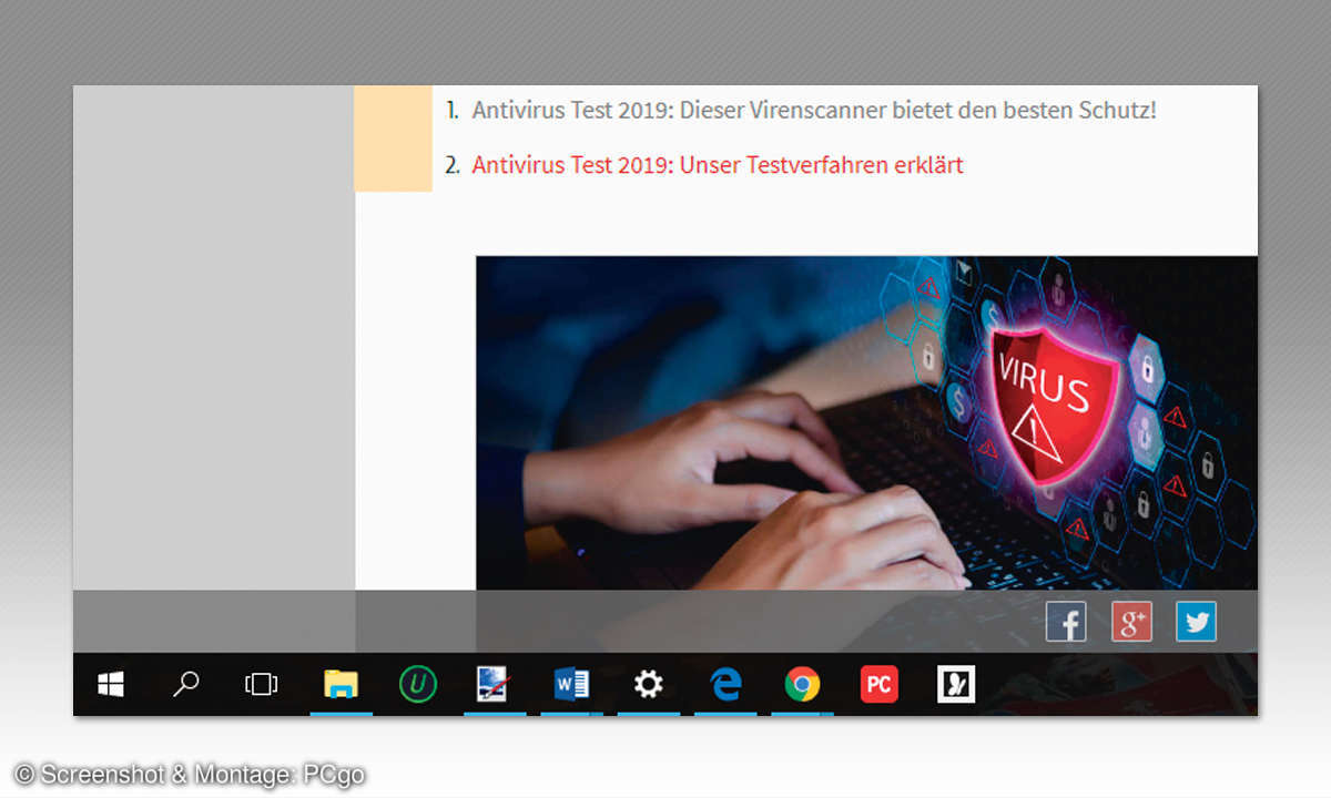 Windows-Taskleiste: Webseiten als Symbol
