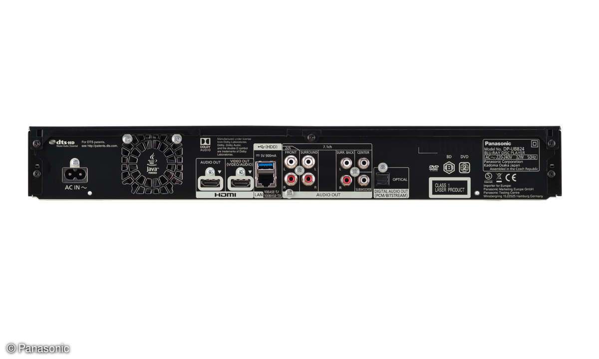 Panasonic DMP-UB824 im Test - Anschlüsse